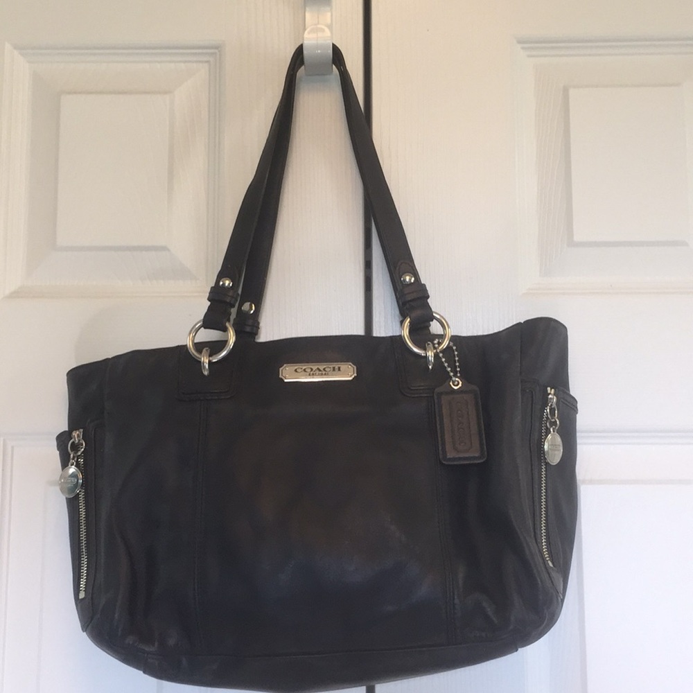 Black Leather COACH Purse